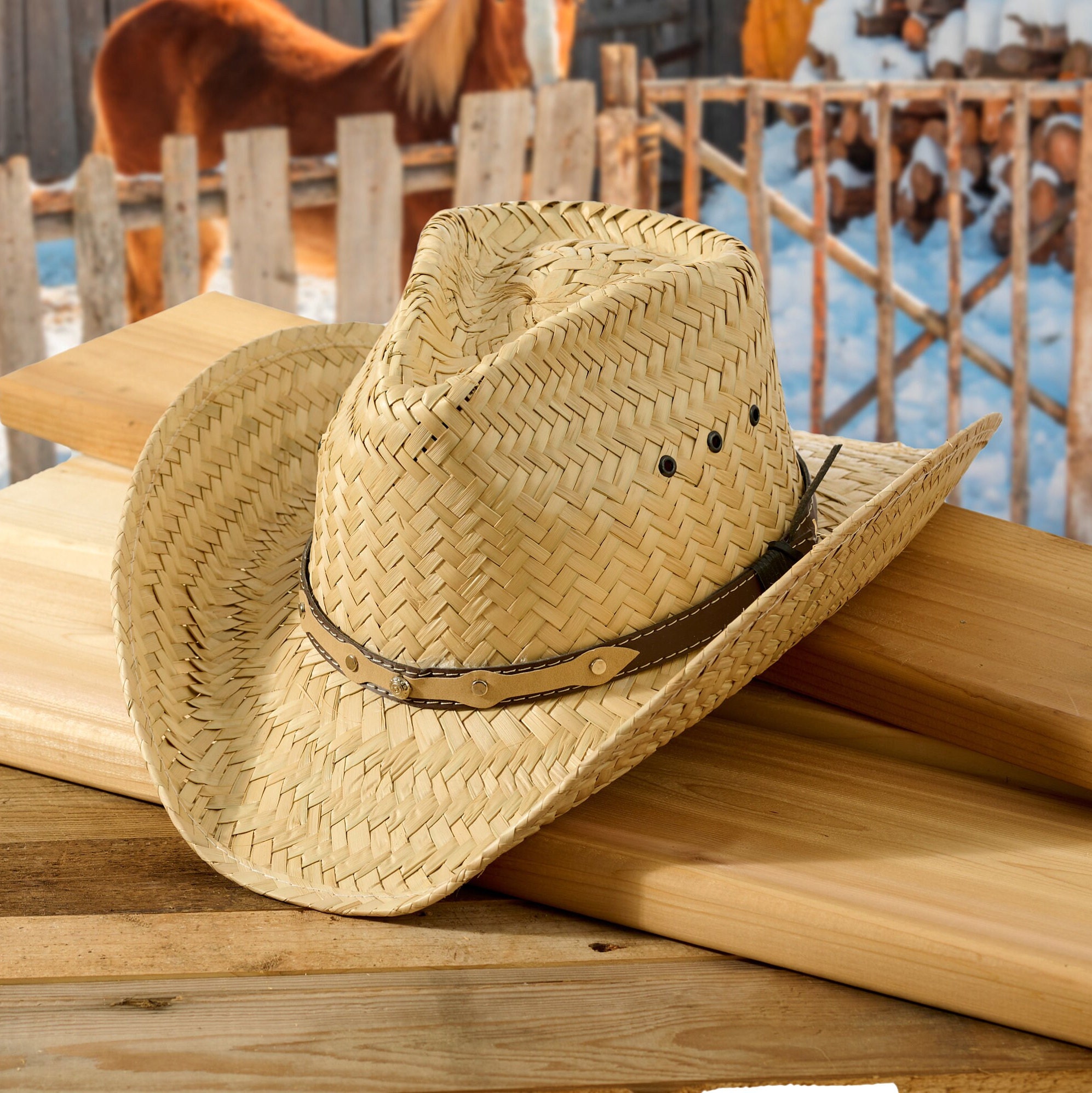 Cowboy Hat Straw Cover