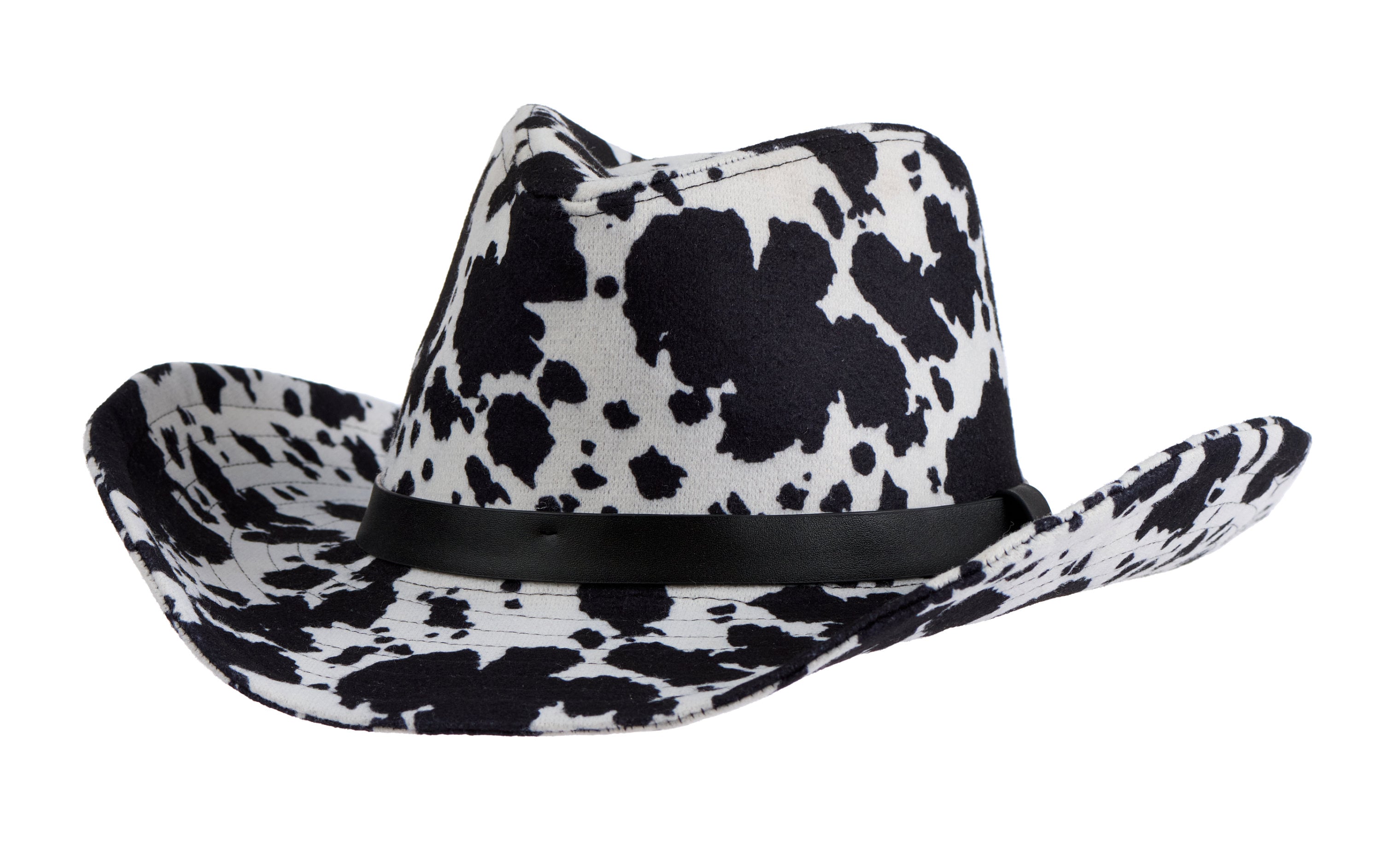 Cow Pattern Hat Black & White Felt Hat - Etsy display picture 3