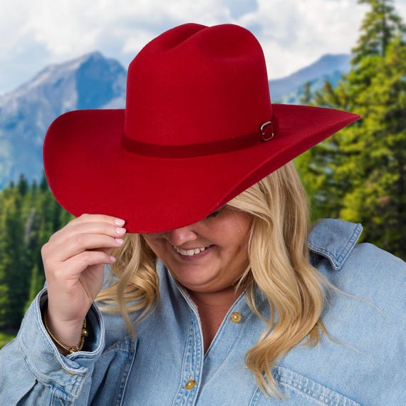56810red Cowboy/cowgirl Hat - Etsy display picture 1