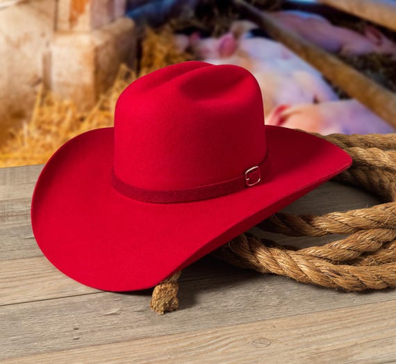 56810Red Cowboy/Cowgirl Hat