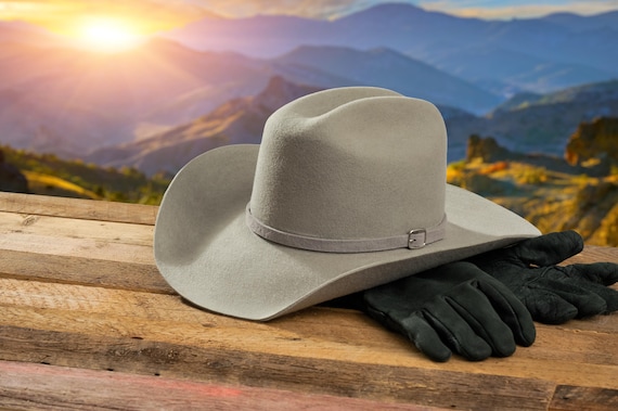 Chapeau Cowboy Feutre Noir Western Express – Taille S/M – Bande Décorative