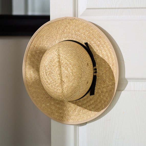 Amos , Natural Palm Straw Amish Hat - Etsy