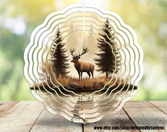 Reh Wind Spinner, digitaler Download, Waldtier Wind Spinner Sublimation Design, 6 und 10 Zoll Wind Spinner Printable PNG