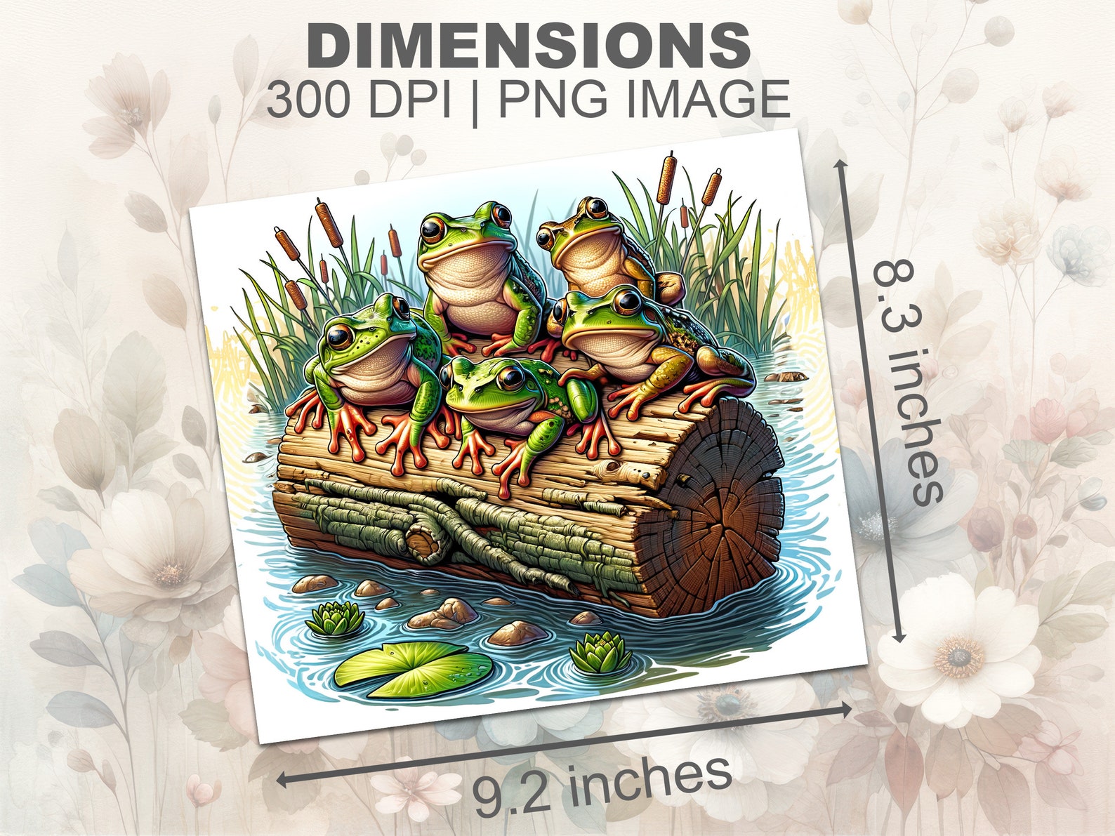 Frog Tumbler Wrap Sublimation Design Digital Download PNG Frogs DIY ...