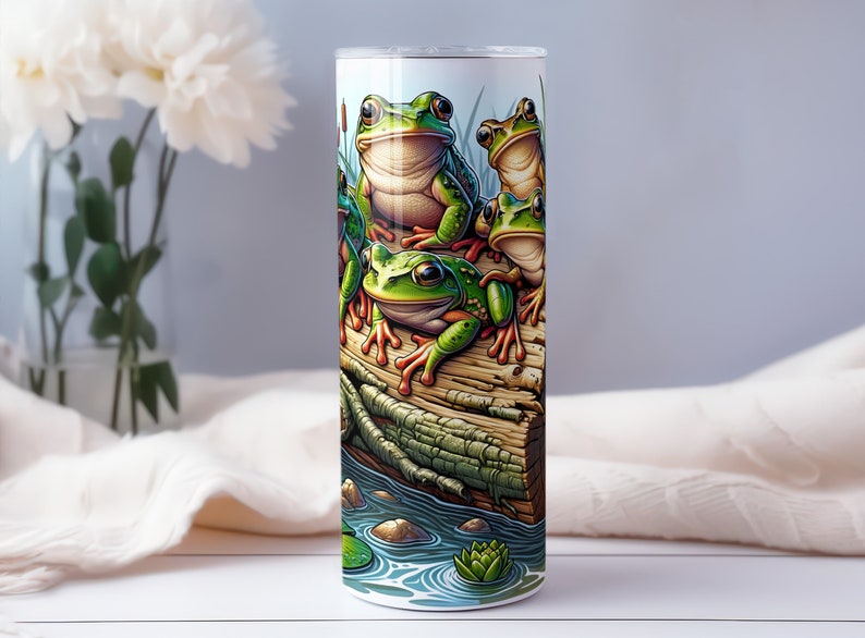 Frog Tumbler Wrap Sublimation Design Digital Download PNG Frogs DIY ...