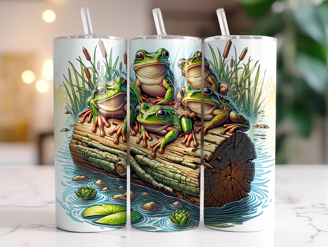 Frog Tumbler Wrap Sublimation Design Digital Download PNG Frogs DIY ...
