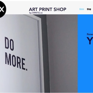 Wix Template Website for Art, Print, Shop. Premium Modern Designed Theme for a Store