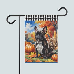 French Bulldog Garden Flag | Custom Frenchi Garden Flag | Fall Garden Decor | Gift for French Bulldog Owner | EllirooSC