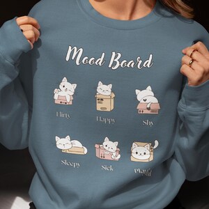 Camiseta para mamá gata / Sudadera con cuello redondo con estampado de gato / Regalo para mamá gata / Suéter para gato / Regalo para amantes de los gatos / EllirooSC