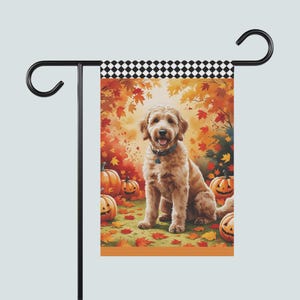 Labradoodle Garden Flag: Custom Fall Decor (12x18&#39;&#39;)