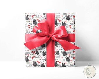 Merry Scottie Christmas | Rolled Gift Wrapping | EllirooSC
