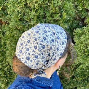 100% Cotton Florals - 8” Partial Headcoverings, Tichel, Headscarf, Headwrap, Prayer Covering, Christian Head Covering
