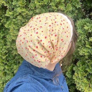 Spring & Summer Chiffon Full Coverage Snoods with Lace, Headcovering, Headwrap, Headscarf, Tichel, Prayer Covering, Christian Head Covering