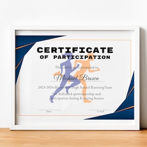  Editable Running Certificate Award Template, Sports Certificate ...