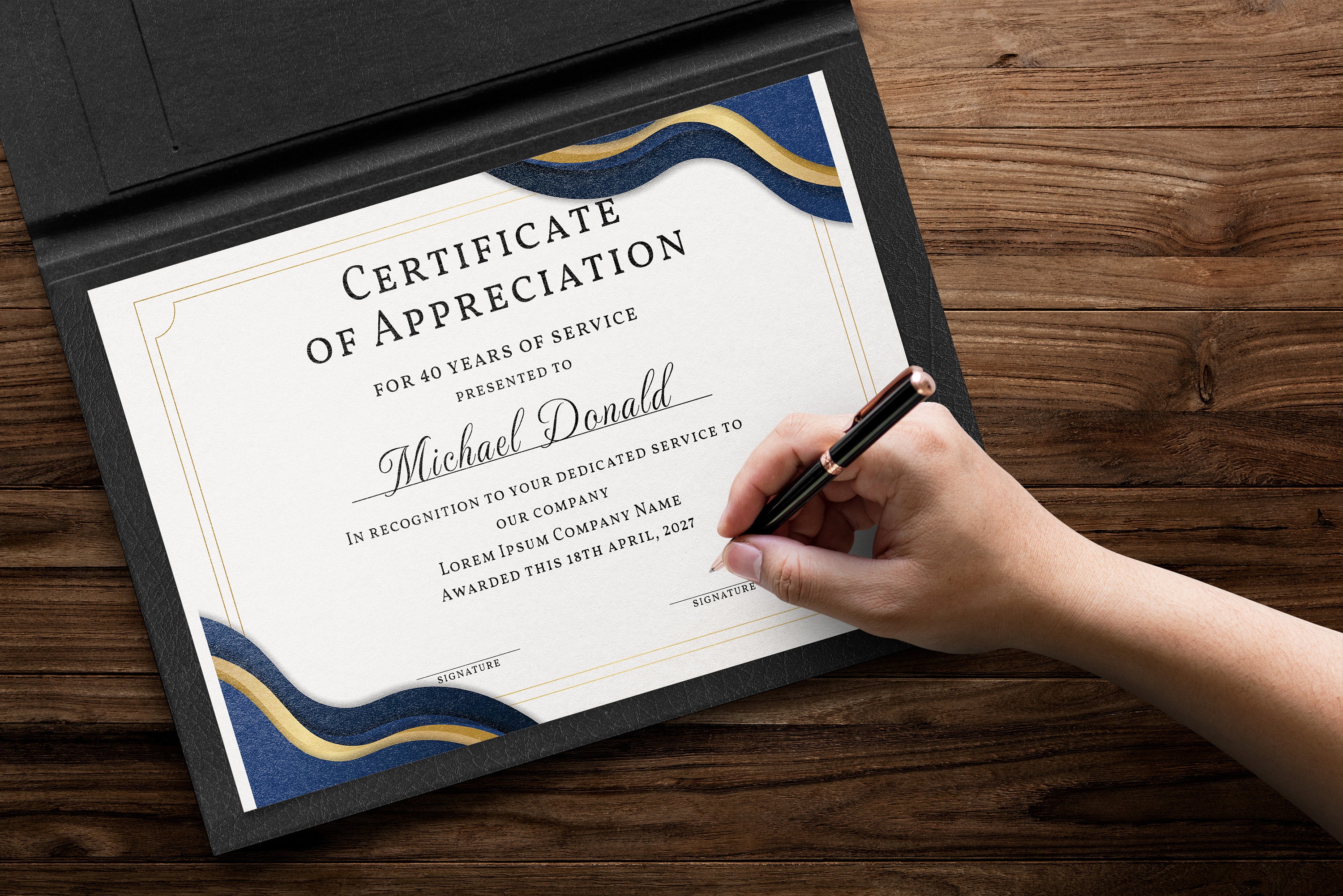 Editable Certificate Years of Service, Years of Service Certificate ...