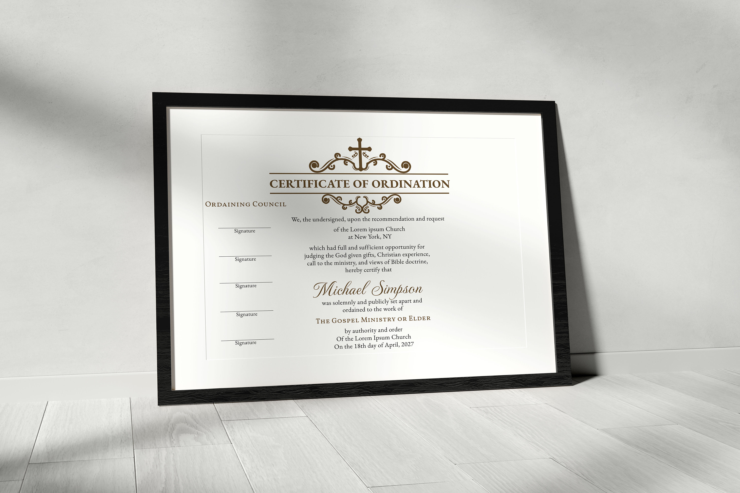 Editable Ordination Application Form Editable Ordination Certificate Template, Printable Certificate of ...