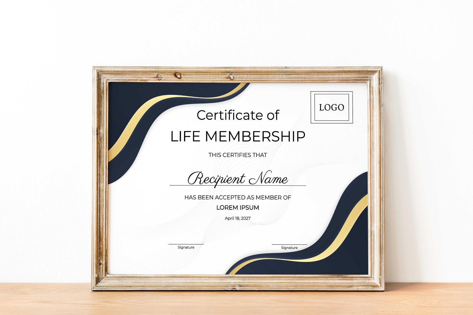 Editable Life Membership Certificate Template, Printable Elegant ...