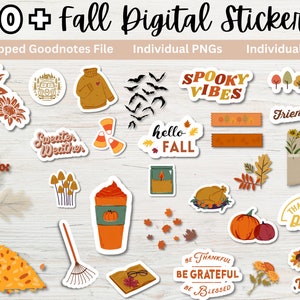FALL GOODNOTES STICKERS, Fall digital stickers, Digital Journaling, GoodNotes Planner, Ipad Stickers, Digital Planner Stickers, Volume 5