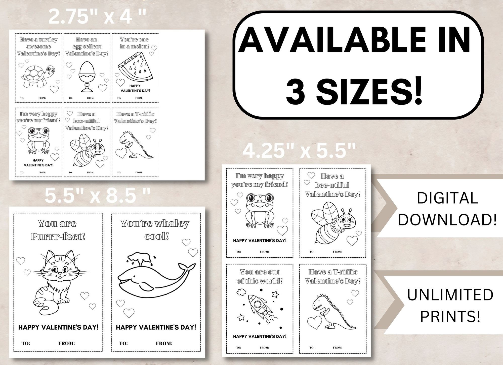 PRINTABLE Valentines Cards, Kids Coloring Cards, Kids Valentines Cards, Valentines Card For School, Valentines Crafts, Valentines Gift Tags