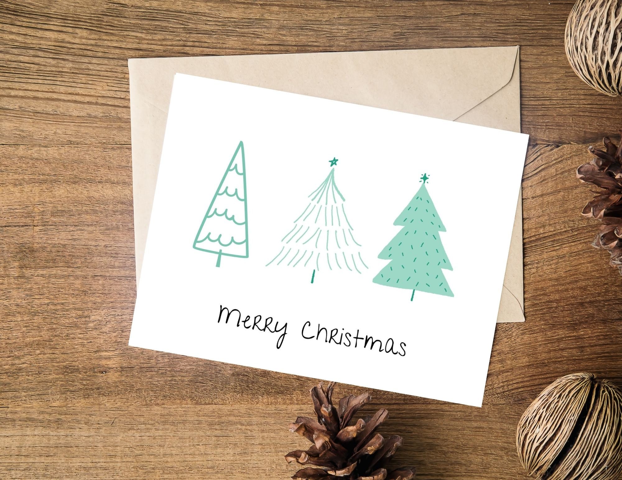 Folded Christmas Card Template, 5x7 Happy Holidays Greeting Card, Printable Christmas  Cards, Editable Christmas Card Download, Templett 