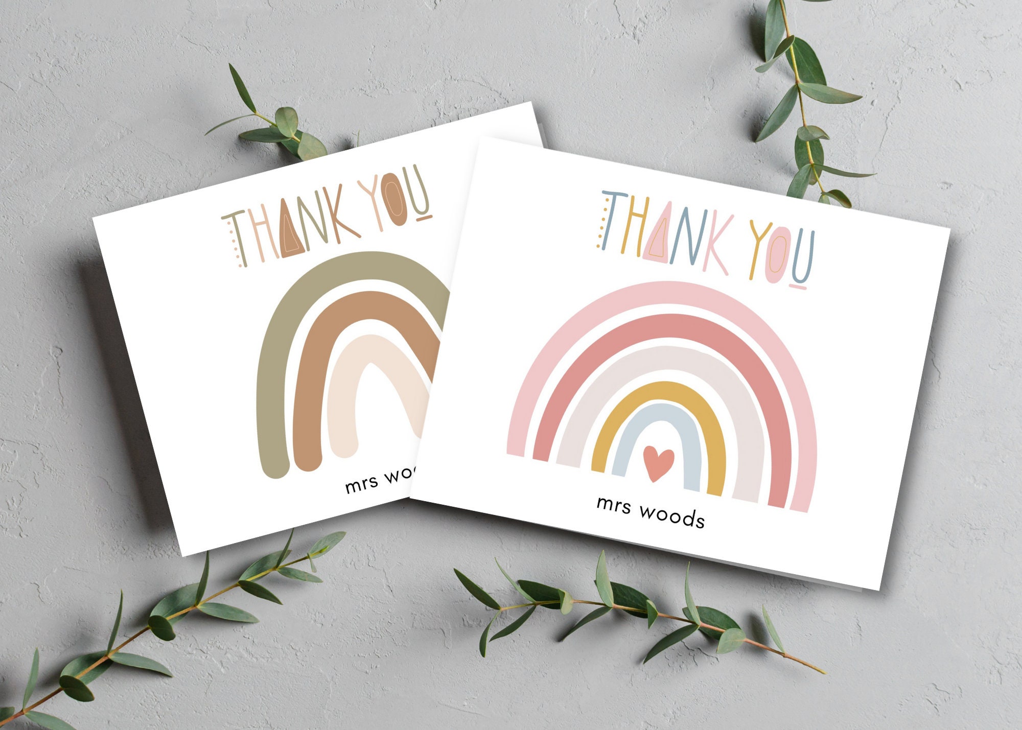 PRINTABLE Customizable Thank You Cards Thank You Notes for Teachers