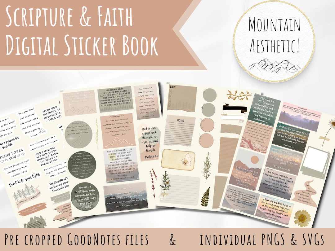 Faith Quotes Stickers, VOLUME 8 Scripture Stickers, Digital Planner ...
