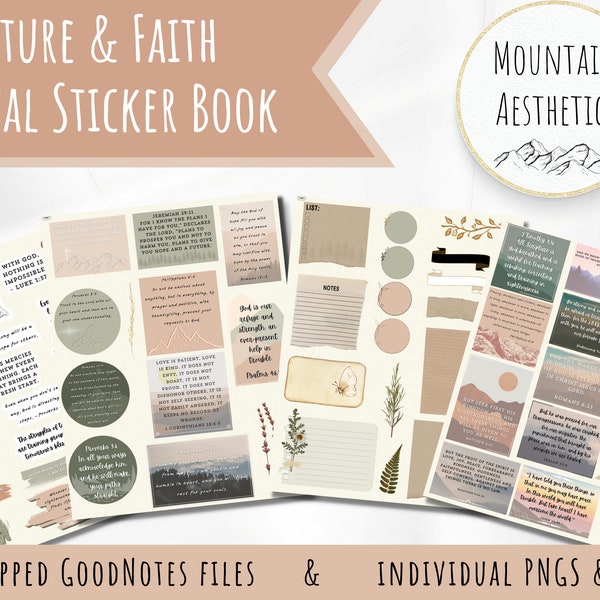 Faith Quotes Stickers, VOLUME 8 Scripture Stickers, Digital Planner Stickers, Pre Cropped Stickers For GoodNotes, Christian Bible Journal