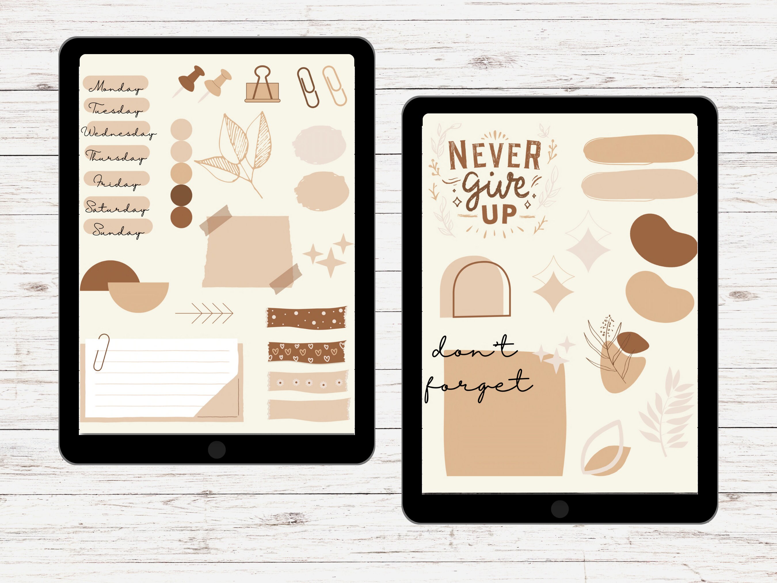 Boho Digital Planner Stickers, Aesthetic Stickers, Goodnotes Stickers ...