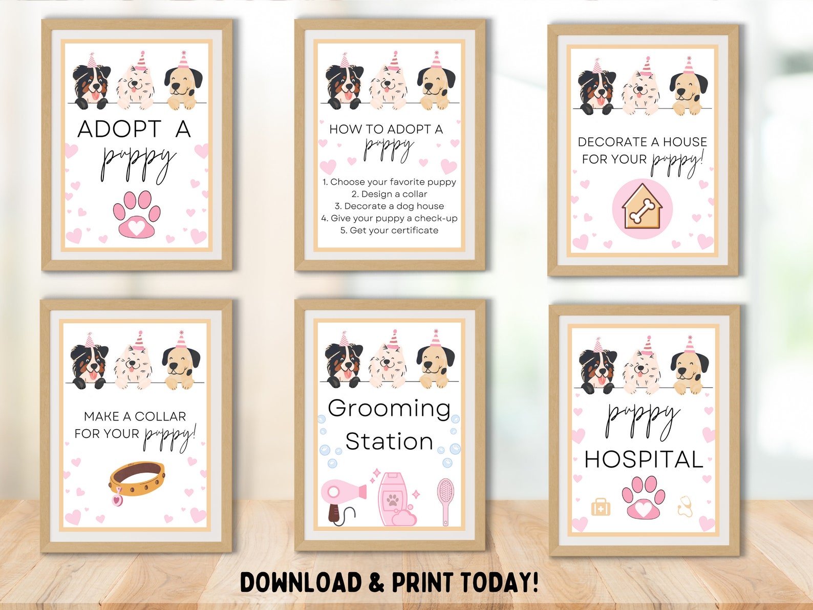 puppy-birthday-party-games-adopt-a-puppy-party-vet-pet-etsy