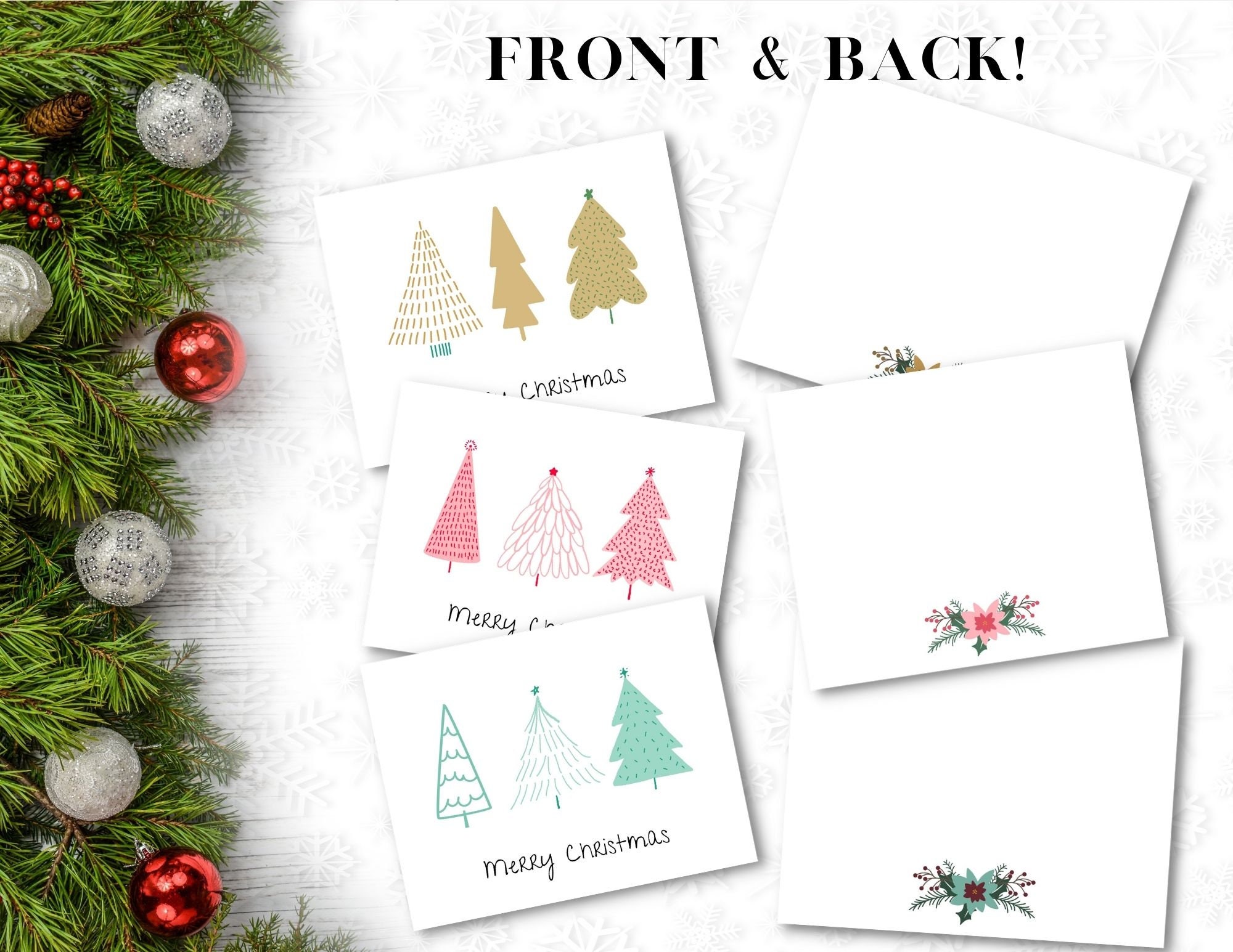 christmas-card-digital-download-printable-christmas-tree-cards-minimalist-christmas-card-holiday-card-set-blank-christmas-cards-etsy