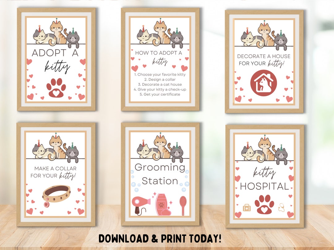 Kitty Cat Birthday Party Games, Adopt a Cat Party, Vet Pet Adoption ...