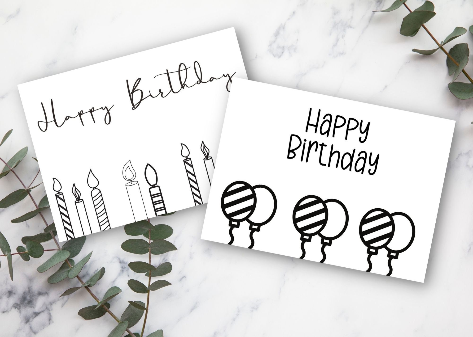 PRINTABLE Birthday Card Simple Birthday Card Digital Download Card