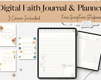 Glaube Digitaler Planer Hyperlinked Glaube Planer Christian Planner Bibel Studie Planer Andachts Gebet Journal Glaube Journal IPad Sitckers
