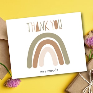 Notas de agradecimiento personalizadas para maestros, tarjeta de agradecimiento para maestros, tarjeta de agradecimiento editable, tarjetas de agradecimiento imprimibles, maestros y guarderías