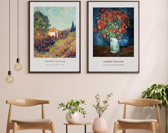 Van Gogh Drucke, Van Gogh Wandkunst, Vintage Druck-Set, Van Gogh, digitaler Download, vielseitige Wanddrucke, Ölmalerei, Galerie Wandkunst Set