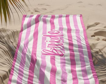 Bachelorette Beach Towel Pool Towel Colorful Beach Towel Picnic Blanket Gift For Her Birthday Gift Bridesmaid Gift Group Girls Trip