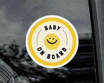 Baby On Board Car Sign Magnet or Sticker – Modern Safety Decal