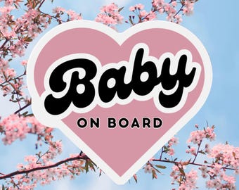 Baby on Board Bumper Magnet, Baby Shower Gift, Cute Car Accessories, Car Stickers, Baby On Board Sign