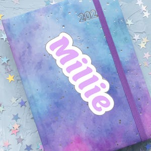 Personalized Name Sticker: Water-Resistant Vinyl Label for Kids