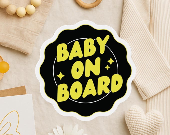 Baby On Board Car Magnet: Cute Baby Shower Gift