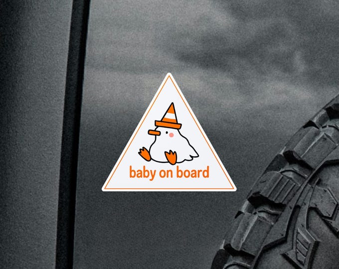 Silly Goose Baby On Board Bumper Sticker Magnet Funny Baby Car Sign Cute Baby On Board Decal Aesthetic Mom Car Accessory Baby Shower Gift