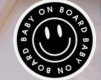 Baby On Board Car Magnet: Weatherproof Safety Decal