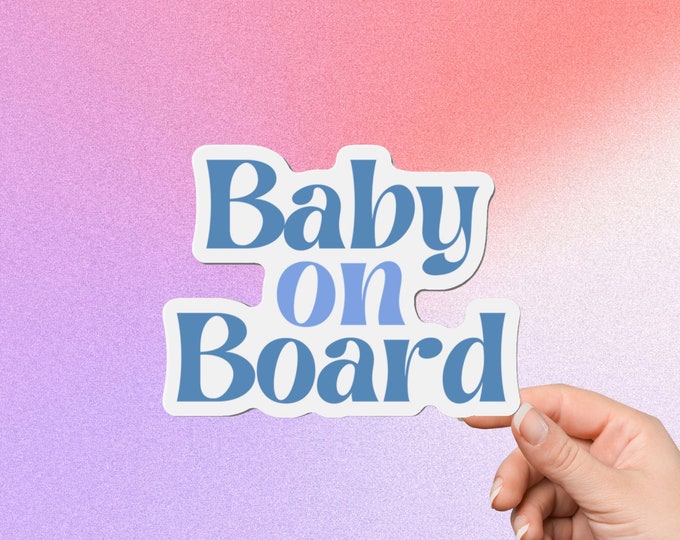Baby on Board Bumper Magnet, Baby Shower Gift, Cute Car Accessories, Car Stickers, Baby On Board Sign