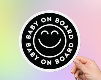 Baby On Board Decal, Baby On Board Magnet, Cute Car Accessories, Vehicle Safety Sign, Baby Shower Gift