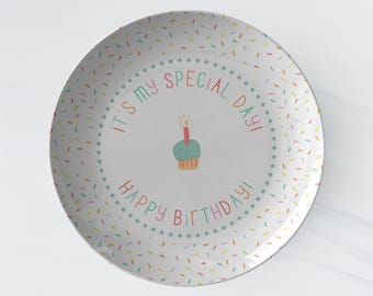 Durable Birthday Keepsake Sprinkles Plate Milestone Celebration Decor