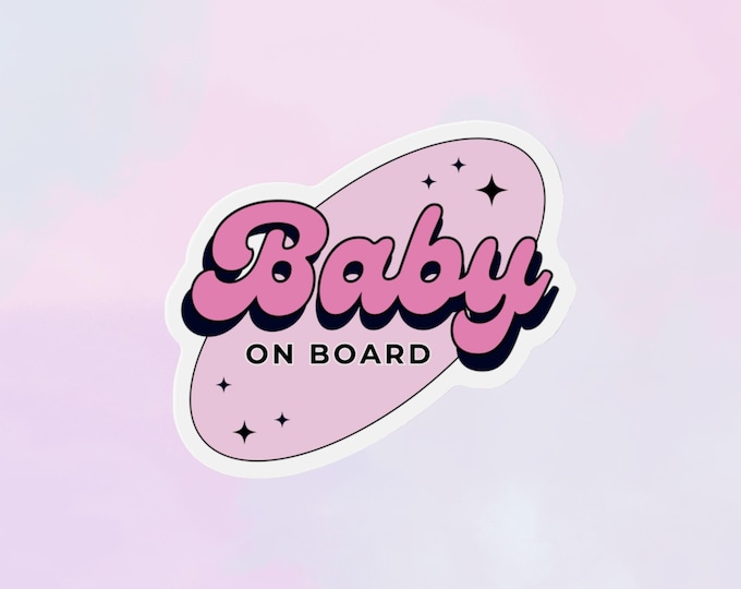 Baby on Board Bumper Sticker Magnet Car Accessories Baby Shower Gift Cute Car Sticker Baby On Board Sign Baby on Board Magnet