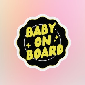 Baby On Board Magnet, Safety Sign, Cute Baby On Board Bumper Magnet - Baby On Board Car Sign - Baby Shower Gift - New Parent Gift Idea