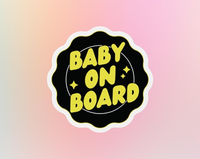Baby On Board Magnet, Safety Sign, Cute Baby On Board Bumper Magnet - Baby On Board Car Sign - Baby Shower Gift - New Parent Gift Idea
