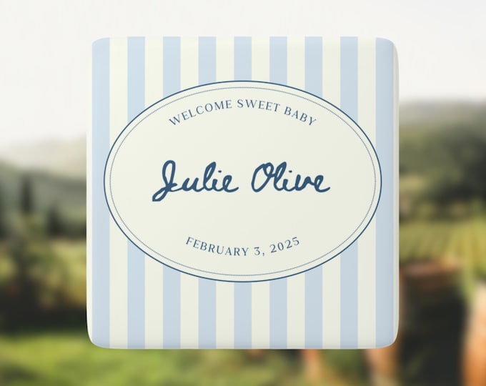 Personalized Magnet Baby Announcement Baby Keepsake Birth Announcement Fridge Magnet