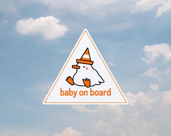 Silly Goose Baby On Board Magnet or Sticker Car Safety Sign